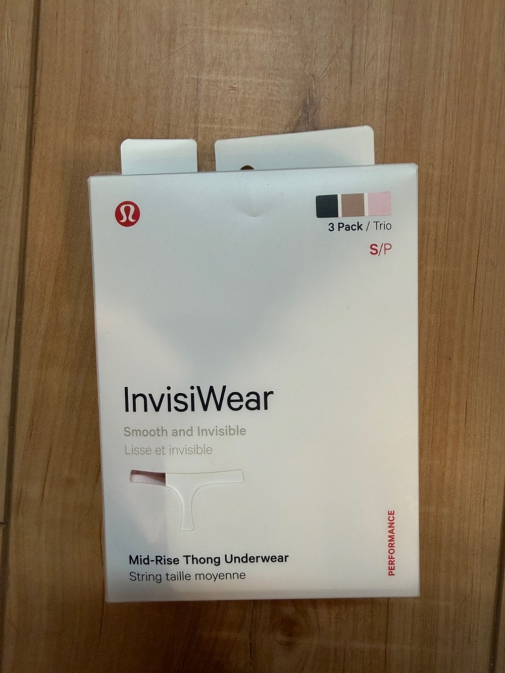 lululemon athletica InvisiWear Mid-Rise Thong 3-Pack - Black, Nude, Pink